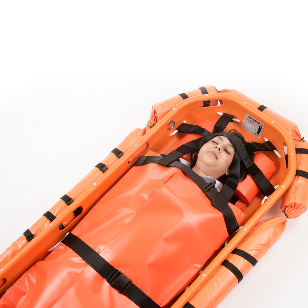 Ferno-Model-71-Basket-Stretcher-with Flotation-collar-and-headpad-and-harness