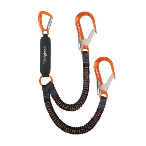 Heightec Flexor Twin Lanyard- triple actioncarabiner,scaff hook